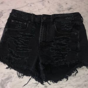 Black Jean Shorts